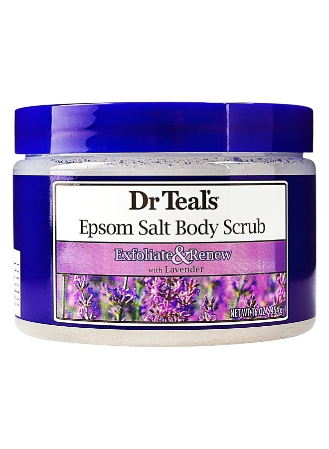 مقشر الجسم بملح إبسوم مع اللافندر لتقشير وتجديد البشرة 454 غرام